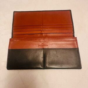 Yves Saint Laurent Two-Tone Leather Card Holder